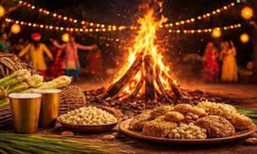 Lohri 2026: सुख-समृद्धि में वृद्धि के लिए लोहरी की आग में अर्पित करें ये चीजें Lohri 2026: सुख-समृद्धि में वृद्धि के लिए लोहरी की आग में अर्पित करें ये चीजें