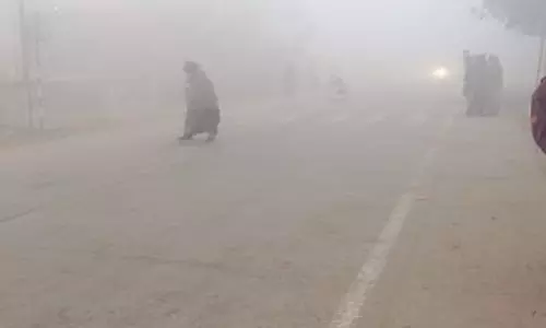 Muzaffarpur: बर्फीली हवाओं से कंपकंपी, कोहरे का कहर Muzaffarpur: बर्फीली हवाओं से कंपकंपी, कोहरे का कहर