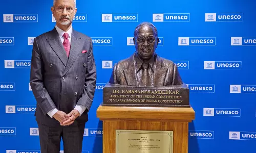 Jaishankar ने यूनेस्को मुख्यालय में बाबासाहेब भीमराव अंबेडकर को श्रद्धांजलि अर्पित की