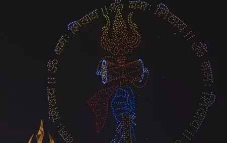 PM Modi, सीएम भूपेन्द्र पटेल और हर्ष सांघवी ने लिया ड्रोन शो में भाग PM Modi, सीएम भूपेन्द्र पटेल और हर्ष सांघवी ने लिया ड्रोन शो में भाग