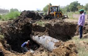 Basai pipeline के डैमेज होने से गुरुग्राम में पानी की सप्लाई पर असर पड़ा