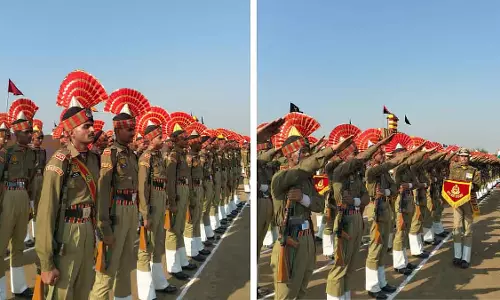 Indore : 407 बीएसएफ रिक्रूट पास आउट परेड