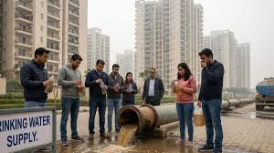 Noida: में लोगों की शिकायतों के बाद पानी की अचानक जांच जारी