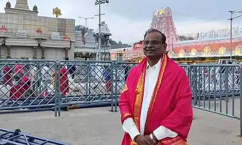 PSLV-C62 के लॉन्च से पहले ISRO चेयरमैन ने तिरुपति में पूजा-अर्चना की