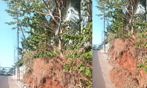 Kalangai सर्विस रोड पर लैंडस्लाइड; स्थानीय लोग डरे हुए हैं