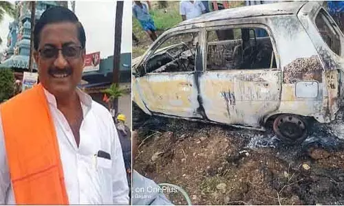 BJP नेता ने अपने बच्चों की तरह अपनी कार में आग लगाकर आत्महत्या कर ली