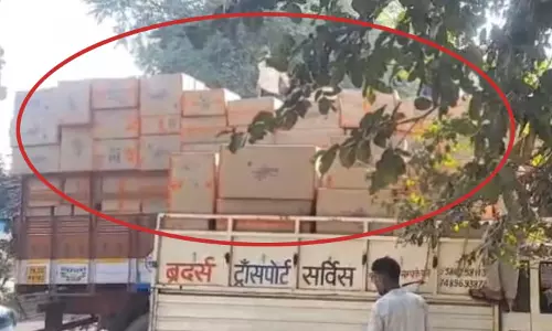 पटाखा भरी ट्रक पकड़ाई, बिलासपुर पुलिस के उड़े होश
