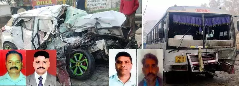 कार-बस की टक्कर में Himachal Pradesh के चार युवकों की मौत कार-बस की टक्कर में Himachal Pradesh के चार युवकों की मौत