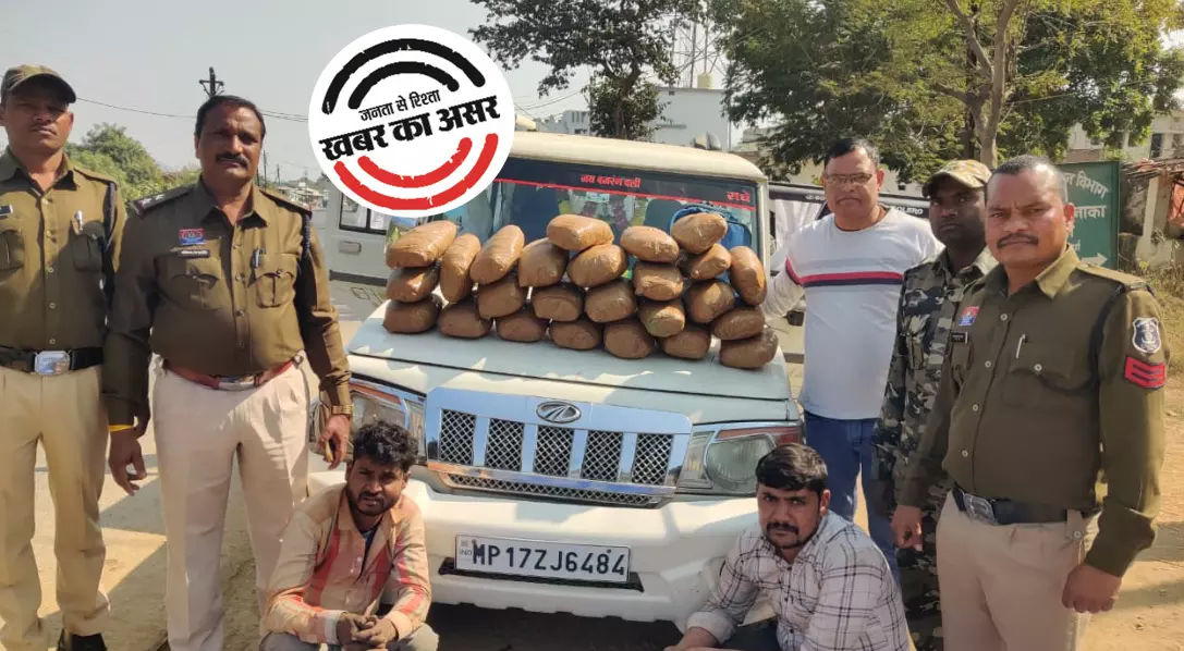 CG में MP पॉसिंग बोलेरों से 25 लाख की गांजा बरामद CG में MP पॉसिंग बोलेरों से 25 लाख की गांजा बरामद