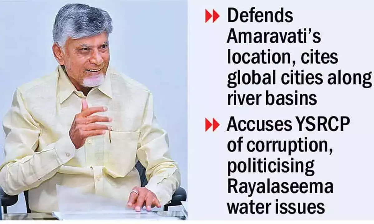 Amravati पर जगन की टिप्पणियों पर नायडू ने पलटवार किया Amravati पर जगन की टिप्पणियों पर नायडू ने पलटवार किया