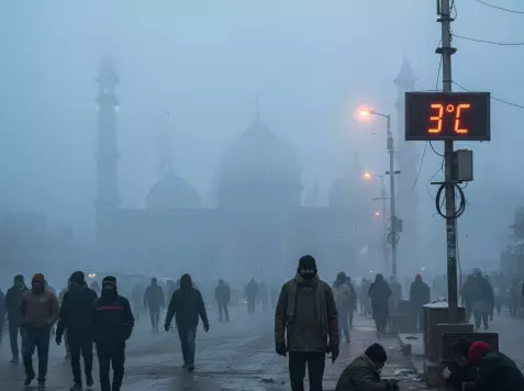 Yellow अलर्ट जारी: 13 वर्षों में सबसे कम तापमान 3°C पर पहुंचा Yellow अलर्ट जारी: 13 वर्षों में सबसे कम तापमान 3°C पर पहुंचा