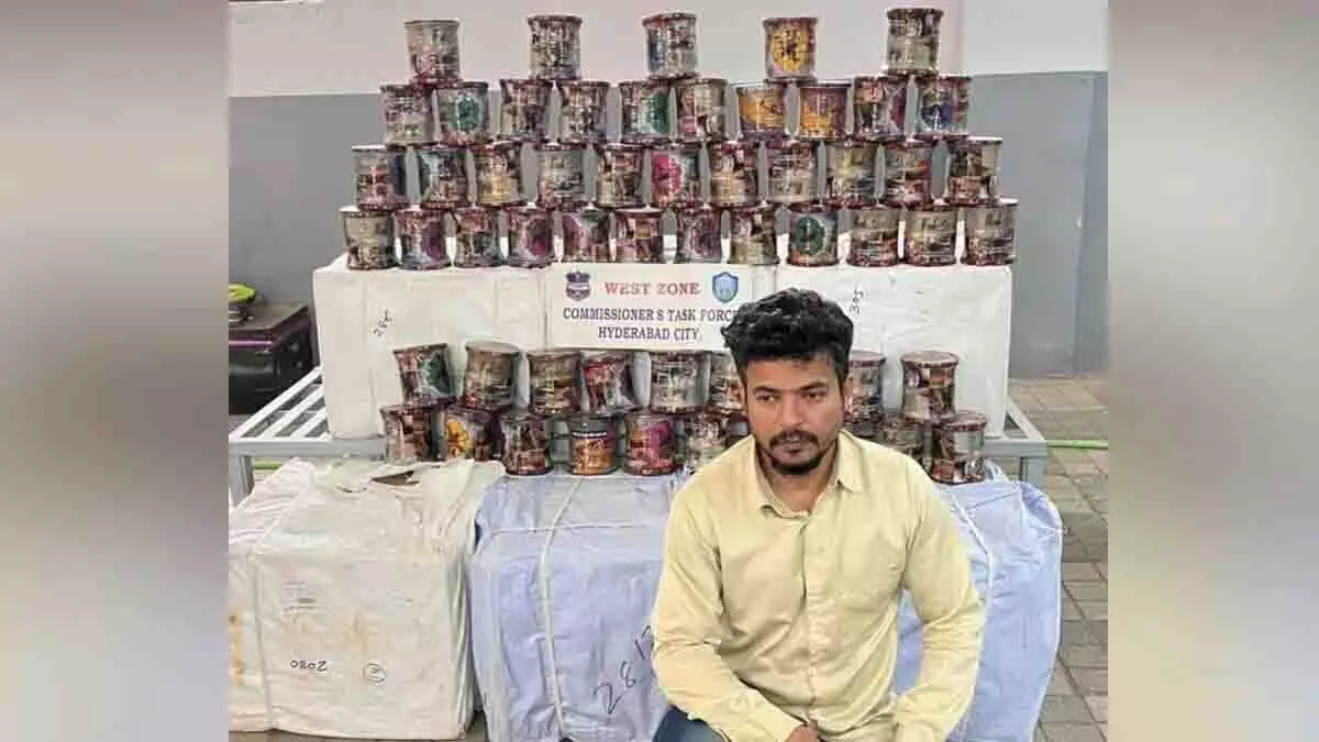 Hyderabad: प्रतिबंधित चाइनीज मांझा बेचने के आरोप में पतंग विक्रेता पकड़ा गया Hyderabad: प्रतिबंधित चाइनीज मांझा बेचने के आरोप में पतंग विक्रेता पकड़ा गया