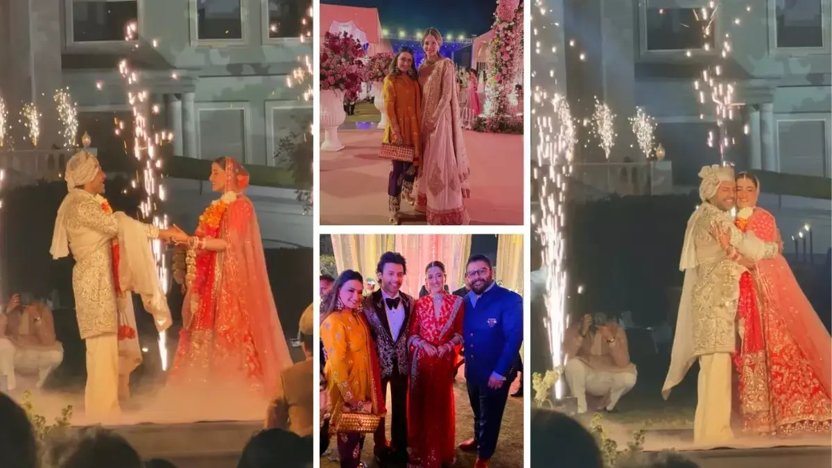 नूपुर सनोन-स्टेबिन बेन ने हिंदू रीति-रिवाज से वरमाला का आदान-प्रदान किया नूपुर सनोन-स्टेबिन बेन ने हिंदू रीति-रिवाज से वरमाला का आदान-प्रदान किया