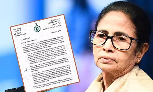 Mamata Banerjee ने ज्ञानेश कुमार को पत्र लिखकर सुनवाई के दौरान उत्पीड़न का आरोप लगाया Mamata Banerjee ने ज्ञानेश कुमार को पत्र लिखकर सुनवाई के दौरान उत्पीड़न का आरोप लगाया