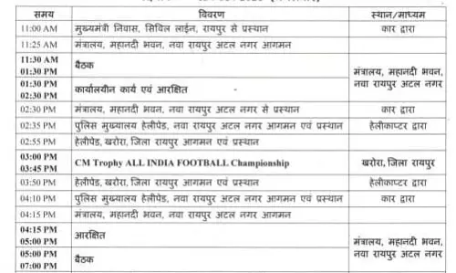 आज विभागीय बैठकें लेंगे CM विष्णुदेव साय
