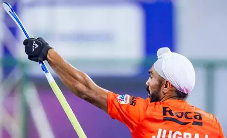जुगराज सिंह की हैट्रिक से श्राची बंगाल टाइगर्स ने तमिलनाडु ड्रैगन्स को 5-3 से हराया जुगराज सिंह की हैट्रिक से श्राची बंगाल टाइगर्स ने तमिलनाडु ड्रैगन्स को 5-3 से हराया