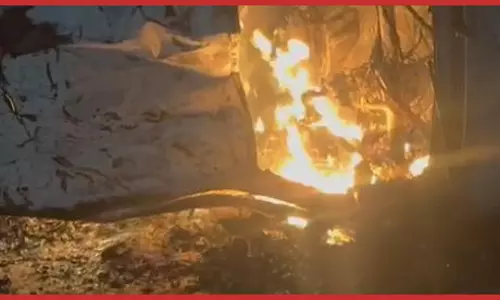 कार खाई में गिरने से लगी आग, जिंदा जले दो युवक कार खाई में गिरने से लगी आग, जिंदा जले दो युवक