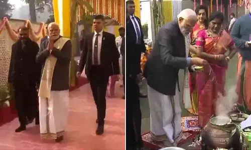 PM Modi ने केंद्रीय मंत्री एल. मुरुगन के घर पर पोंगल मनाया