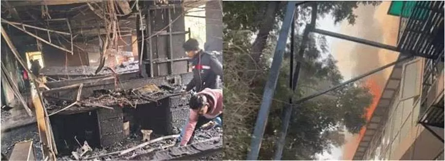 Haryana: गोल्फ कोर्स रोड पर बिल्डिंग में लगी भीषण आग Haryana: गोल्फ कोर्स रोड पर बिल्डिंग में लगी भीषण आग