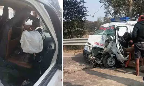 NH-339 हादसा: एम्बुलेंस की टक्कर से 1 की मौत, 6 लोग घायल NH-339 हादसा: एम्बुलेंस की टक्कर से 1 की मौत, 6 लोग घायल