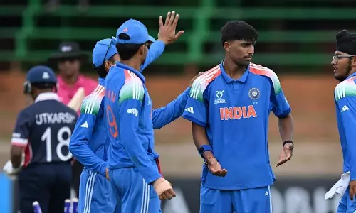 U19 WC: हेनिल पटेल के पांच विकेट, भारत ने USA को 6 विकेट से हराया U19 WC: हेनिल पटेल के पांच विकेट, भारत ने USA को 6 विकेट से हराया