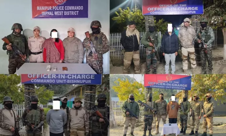 Manipur: महिला समेत चार उग्रवादी गिरफ्तार; 1 लाख रुपये बरामद