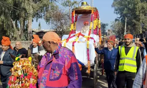 Guru Ravidas Ji की शोभा यात्रा निकाली गई Guru Ravidas Ji की शोभा यात्रा निकाली गई