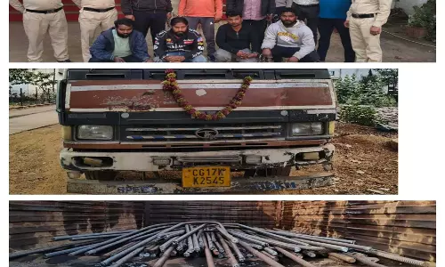 रेलवे निर्माण सामग्री चोरी का बड़ा खुलासा, 7 शातिर आरोपियों को किया गिरफ्तार रेलवे निर्माण सामग्री चोरी का बड़ा खुलासा, 7 शातिर आरोपियों को किया गिरफ्तार