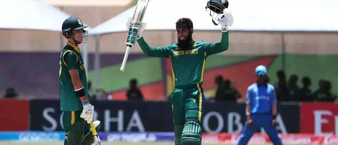 2026 U19 वर्ल्ड कप में साउथ अफ्रीका का धुआंधार स्कोर तंजानिया के खिलाफ 2026 U19 वर्ल्ड कप में साउथ अफ्रीका का धुआंधार स्कोर तंजानिया के खिलाफ