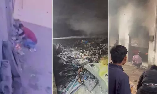 CCTV में छतरपुर के पेंट गोदाम में शरारती पड़ोसी को जानबूझकर आग लगाते हुए पकड़ा गया CCTV में छतरपुर के पेंट गोदाम में शरारती पड़ोसी को जानबूझकर आग लगाते हुए पकड़ा गया
