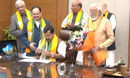 PM मोदी और केंद्रीय मंत्रियों के साथ नितिन नवीन ने BJP के नए अध्यक्ष का पद संभाला