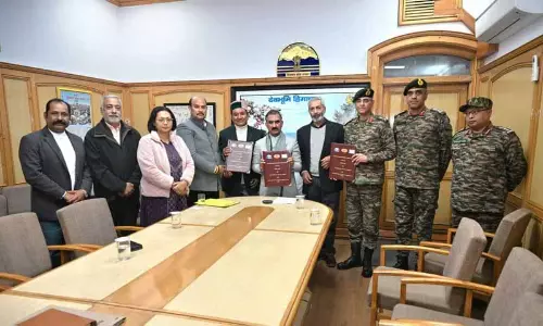 Himachal के सीमावर्ती क्षेत्रों में औषधीय पौधों की खेती को बढ़ावा देने के लिए समझौता ज्ञापन पर हस्ताक्षर Himachal के सीमावर्ती क्षेत्रों में औषधीय पौधों की खेती को बढ़ावा देने के लिए समझौता ज्ञापन पर हस्ताक्षर