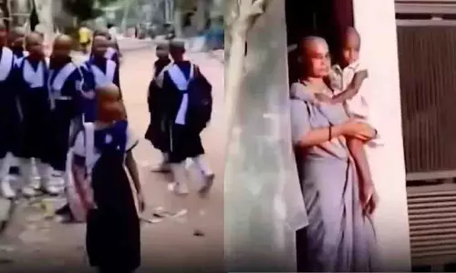 Rajasthan: छात्रों ने कैंसर मरीज़ के लिए अपने बाल कटवाए Rajasthan: छात्रों ने कैंसर मरीज़ के लिए अपने बाल कटवाए