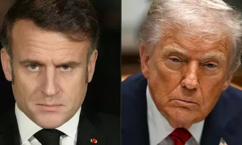 Trump ने ग्रीनलैंड पर मैक्रों के प्राइवेट मैसेज के स्क्रीनशॉट शेयर किए Trump ने ग्रीनलैंड पर मैक्रों के प्राइवेट मैसेज के स्क्रीनशॉट शेयर किए