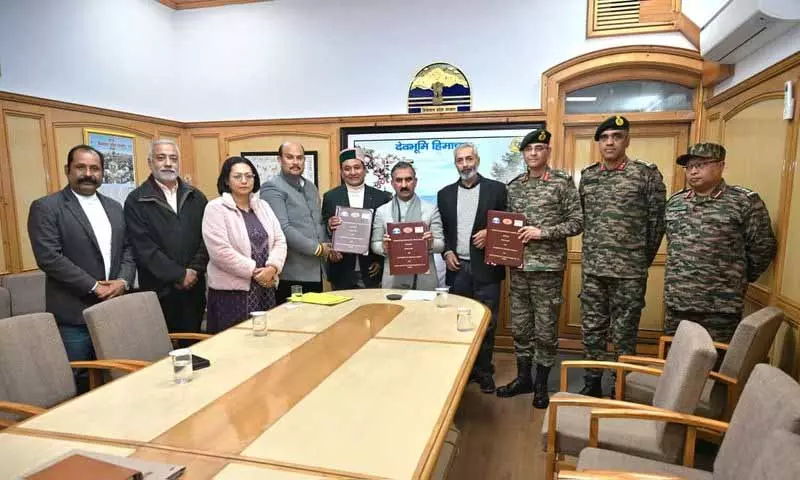 Himachal के सीमावर्ती क्षेत्रों में औषधीय पौधों की खेती को बढ़ावा देने के लिए समझौता ज्ञापन पर हस्ताक्षर Himachal के सीमावर्ती क्षेत्रों में औषधीय पौधों की खेती को बढ़ावा देने के लिए समझौता ज्ञापन पर हस्ताक्षर
