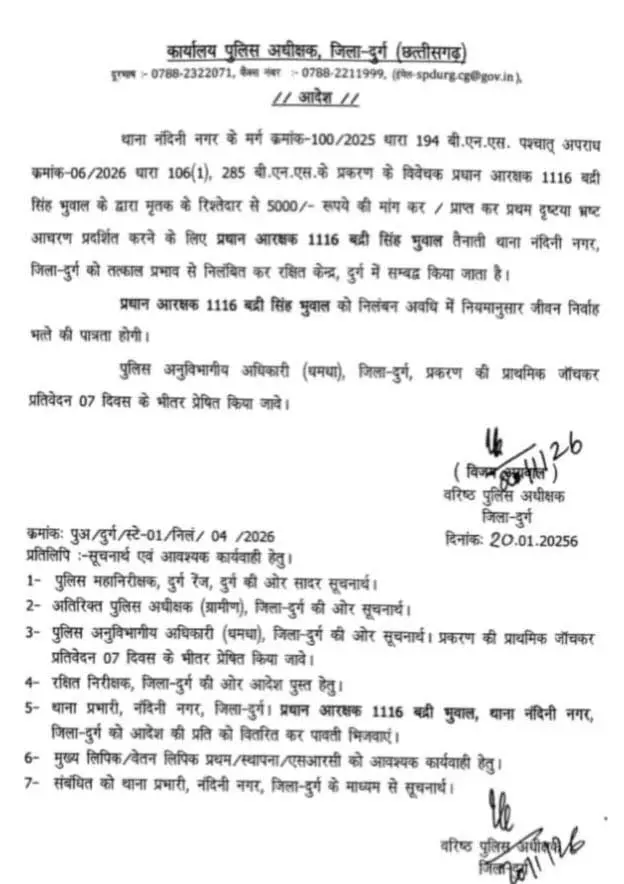 निर्दयी हो गया पुलिसवाला और मृत मामले पर FIR करने मांगी रिश्वत, सस्पेंड निर्दयी हो गया पुलिसवाला और मृत मामले पर FIR करने मांगी रिश्वत, सस्पेंड