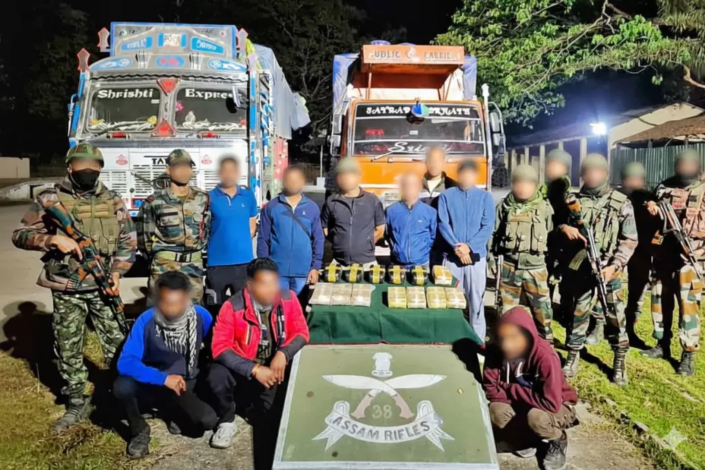Assam राइफल्स और DRI ने कछार में 39 करोड़ रुपये की याबा टैबलेट जब्त कीं Assam राइफल्स और DRI ने कछार में 39 करोड़ रुपये की याबा टैबलेट जब्त कीं