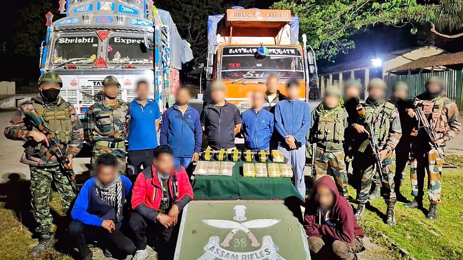 Assam राइफल्स ने कछार में NH-306 पर 39 करोड़ रुपये की याबा खेप पकड़ी Assam राइफल्स ने कछार में NH-306 पर 39 करोड़ रुपये की याबा खेप पकड़ी