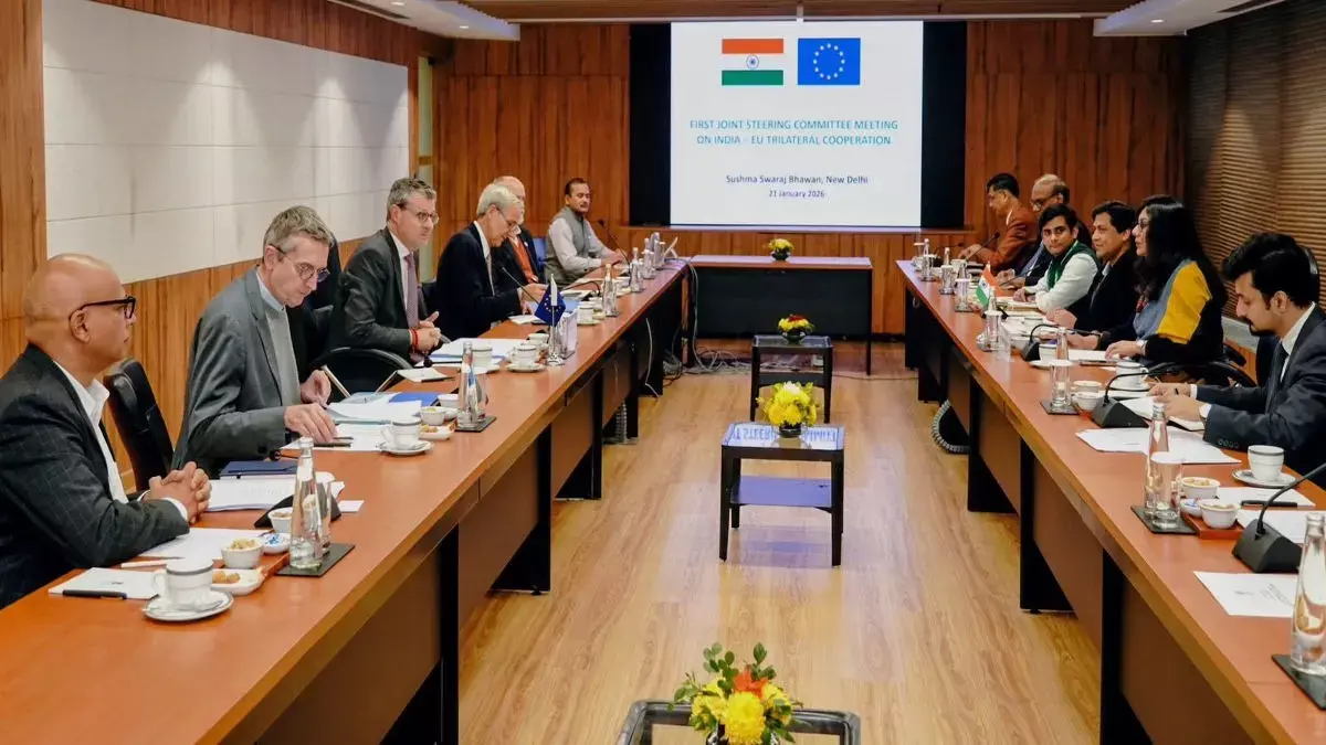 भारत, EU पहली JSC मीटिंग में ग्लोबल डेवलपमेंट कोऑपरेशन के लिए ट्राइलेटरल फ्रेमवर्क पर सहमत