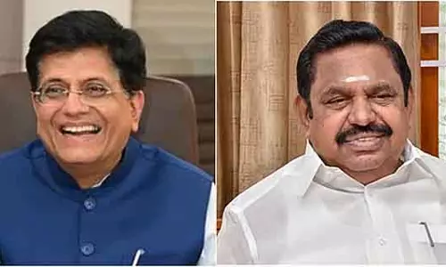 Edappadi पलानीस्वामी के घर पर पीयूष गोयल Edappadi पलानीस्वामी के घर पर पीयूष गोयल