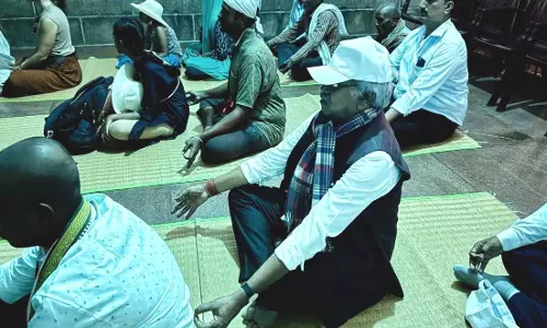 MP बृजमोहन अग्रवाल ने विवेकानंद रॉक मेमोरियल में किया ध्यान मुद्रा