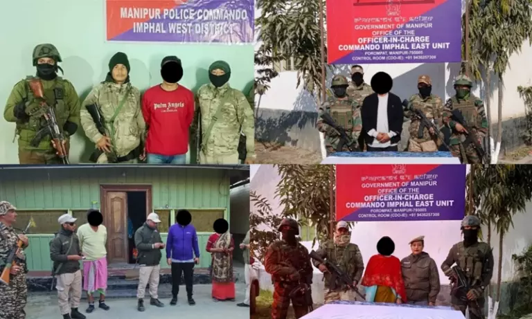 Manipur: जबरन वसूली विरोधी छापों में दो महिलाओं सहित चार उग्रवादी गिरफ्तार