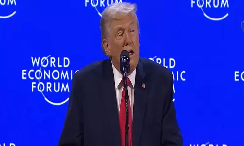 मैं बर्फ का एक टुकड़ा मांग रहा हूँ: Trump ने विश्व आर्थिक मंच पर ग्रीनलैंड के लिए जोर दिया