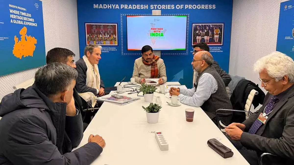 मुख्यमंत्री ने वर्ल्ड इकोनॉमिक फोरम 2026 में पेप्सिको के CEO से मुलाकात की मुख्यमंत्री ने वर्ल्ड इकोनॉमिक फोरम 2026 में पेप्सिको के CEO से मुलाकात की