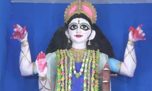 त्रिपुरा के CM साहा ने अगरतला में 40 फुट ऊंची सरस्वती प्रतिमा का अनावरण किया