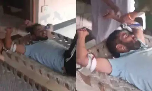 Aligarh: महिला ने शराबी पति को चारपाई से बांध दिया, सास ने पुलिस को बुलाया