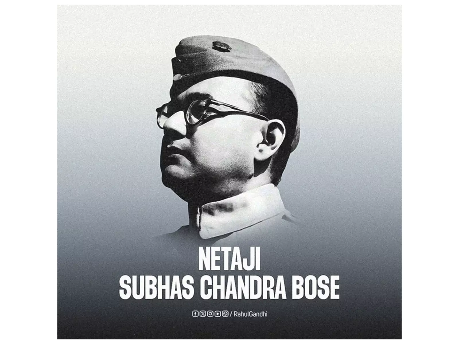 राहुल गांधी ने Netaji की जयंती पर उन्हें श्रद्धांजलि अर्पित की राहुल गांधी ने Netaji की जयंती पर उन्हें श्रद्धांजलि अर्पित की