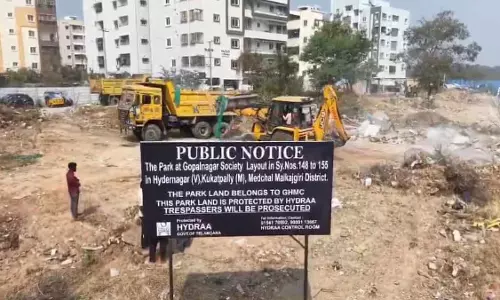 Hyderabad : हाइड्रा ने हैदराबाद के कुकटपल्ली में 3,300 वर्ग गज के पार्क की सुरक्षा