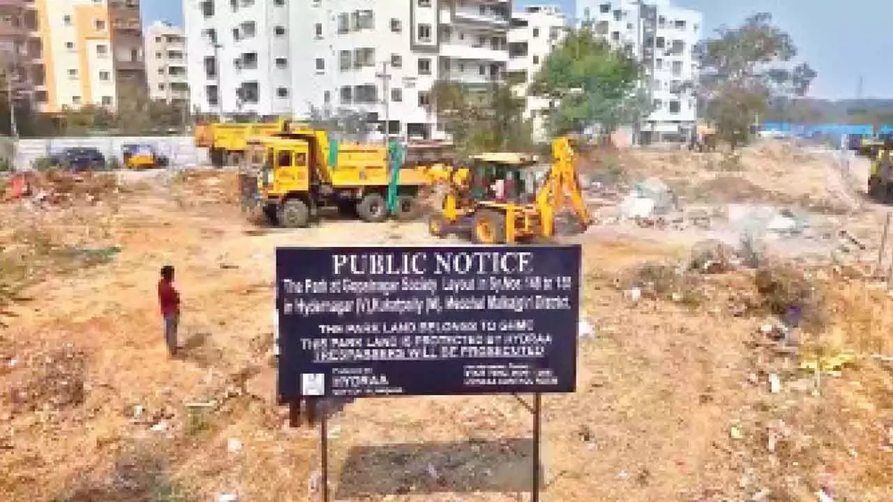 Hydra ने कुकटपल्ली गोपाल नगर में पार्क की भूमि को पुनः प्राप्त किया