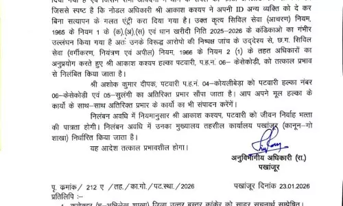 पटवारी घर पर ही निपटा रहे थे टोकन सत्यापन का काम, निलंबन की गाज गिरी